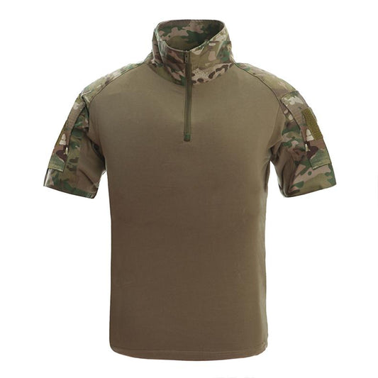 Mens Camouflage Tactical T Shirts Summer Short Sleeve Airsoft Army