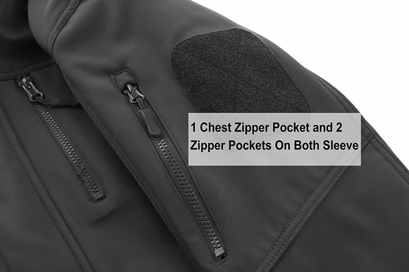 Soft shell Tactical  Jacket Mens Warm Military Waterproof Fleece