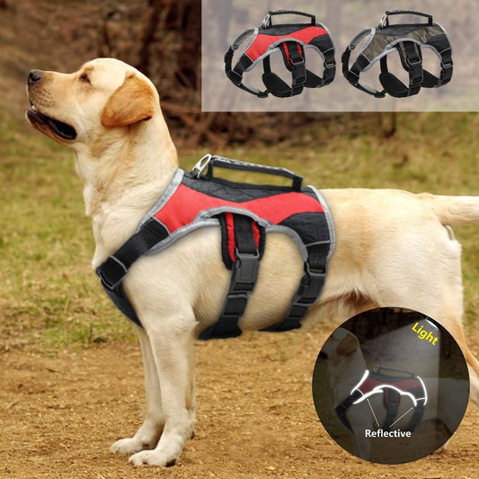 Reflective Dog Harness Large Dogs Halter Harness Pet Mesh Vest With